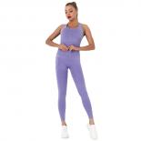 Seamless Yoga Jumpsuits Peach Hip Raise Pocket Bodysuit Sports Fitness Back Shaping Workout Clothes Gym Leggings Set For