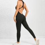 Seamless Yoga Jumpsuits One Piece Zipper Sports Fitness Hollow Beauty Back Hip Lifting Running Training Tracksuits For W