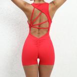 Seamless Yoga Jumpsuits Sports Fitness Pleated Peach Hiplifitng Training Dance Bodysuits Workout Clothes Gym Shorts For 