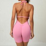 Seamless Yoga Jumpsuits Sports Fitness Peach Hip Lifting Aerial Beauty Back Shorts Suit Workout Clothes Gym Jumpsuit For