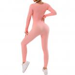 Seamless Yoga Jumpsuits Longsleeved Bodysuit Tight Sports Fitness Hiplifting Jumpsuits Gym Legggings Workout Clothes For