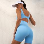 Seamless Yoga Jumpsuits Sports Fitness Hip Lifting Cutout Fit Slimming Beauty Back Jumpsuits Gym Workout Clothes For Wom