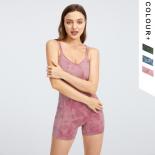 Seamless Water Dyed Yoga Sets Sports Fitness Hiplifting Running Beauty Back Ballet Dance Jumpsuits Workout Gym Sets For 