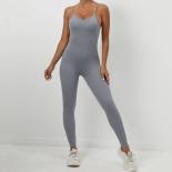 Seamless Yoga Jumpsuits Sports Fitness Wrinkle Hip Lifting One Piece Dance Yoga Pants Workout Clothes Gym Leggings Set F