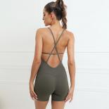 Seamless Yoga Jumpsuits Sports Fitness Hiplifting Backless Skinny Running Exercise Jumpsuits Gym Workout Clothes For Wom
