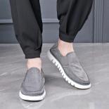 נעלי קנבס לגברים עם סוליות רכות נושמות קולג' בסגנון קיץ רגל אחת בחוץ בייג'ינג טרנד נעלי בד משי קרח
