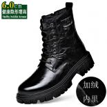 Soft Leather Martin Boots For Mens Style Retro High Top Motorcycle Riding Leather Boots Mid Length Genuine Leather  Work