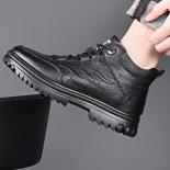 Cotton Shoes Men's Thick Sole Winter Warmth Plush Low Top Anti Slip Wool Integrated Snow Boots High Top Shoes  Moto Cow 