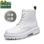 Martin Boots Men's Soft Leather Winter British Style White Genuine Leather Outdoor Cotton With Plush High End Work For  