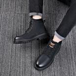 Yellow Boots Autumn Genuine Leather Martin Boots Retro Work Attire Shoes Outdoor High Top Desert Boots English Style Thi