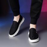 Summer Men's Casual Shoes With One Foot Lazy People's Canvas Shoes Black Feet Soft Men Old Beijing Cloth Shoe Trend Desi