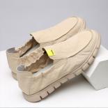 Zapatos de lona de seda de hielo para hombre, zapatos de verano de un solo paso, ligeros, de pie ancho, transpirables, informale