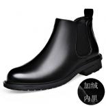 Chelsea Boots Mens Leather Soft Leather High End Short Boots With Plush Thick Soles And Low Top Sleeves Martin British S