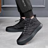 Zapatos Altos Bajos Negros Un Pie Abajo Aislamiento De Felpa De Invierno Zapatos De Algodón Noreste Zapatos De Pan Elevados Suel