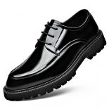 נעלי עור אמיתי לגברים נעלי לבוש עבות בסגנון בריטי קז'ואל נעלי חתונה מחודדות שמלת מעצב שיער