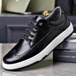 Men's Trendy Shoes With High End Leather Breathable Odor Resistant Soft Sole Design Niche  Work And Leisure Board Shoes