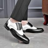 נעלי עור מחודדות לגברים צעירים מותג אופנה בריטי בלוק נושם נעלי גברים מגולפות שמלת נעלי חתן חתונה