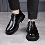 סתיו 2023 חדש גדול ראש גדול נעלי עור לגברים שמלה עסקית עור אמיתי בדרגה גבוהה נעלי דרבי בריטית גבוהה אבא
