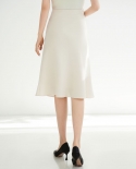 Little* Fragrance Suit For Women 23 Autumn New White Exquisite And Elegant Temperament Versatile Mid-length Skirt 15253