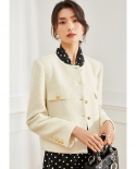 23 Autumn New Classic Tweed Small* Fragrant Style Round Neck Straight Loose Casual Elegant Commuting Jacket Women 16020