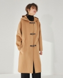 Shenghong 23 nuevo invierno nueva moda Casual suelta y con capucha abrigo de piel de oveja pura para mujer 13271