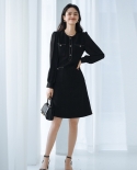 23 Autumn New Long-sleeved French Petite Style Fragrant Dress With Design Sense Of Waist Reduction, Age Reduction And Sl