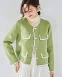 23 Autumn And Winter Wool Contrasting Color Shell Embroidered Fragrant Style Handmade Double-sided Woolen Short Coat Sho