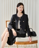 Xiao*fragrant Style Jacket For Women 23 Autumn New French Classic Round Neck Jacket Top For Women 15252 Skirt 15253