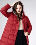 Down Jacket Women's Long Over-the-knee New Style Hooded White Duck Down Western Style Winter Fashion Thickened Top Jacke
