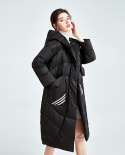 Down Jacket Women's Mid-length New Autumn And Winter Casual Thickened Loose Large Size Cocoon-shaped Hooded Down Jacket