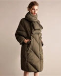 Down Jacket Women's Mid-length Winter New Casual Black Thickened Bread Coat White Duck Down Jacket Women's New Product