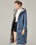 Down Jacket Women's Light Style New Autumn And Winter Women's Hooded Mid-length 90 White Duck Down Women's Jacket