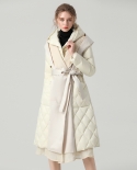 Down Jacket Women's Trendy Winter New White Duck Down High-end Mid-length Fashionable Over-the-knee Design Light Feather