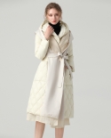 Down Jacket Women's Trendy Winter New White Duck Down High-end Mid-length Fashionable Over-the-knee Design Light Feather