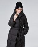 Down Jacket Women's High-end Women's Fashion  Style Extended 90 White Duck Down Loose Waist Winter Warm Jacket