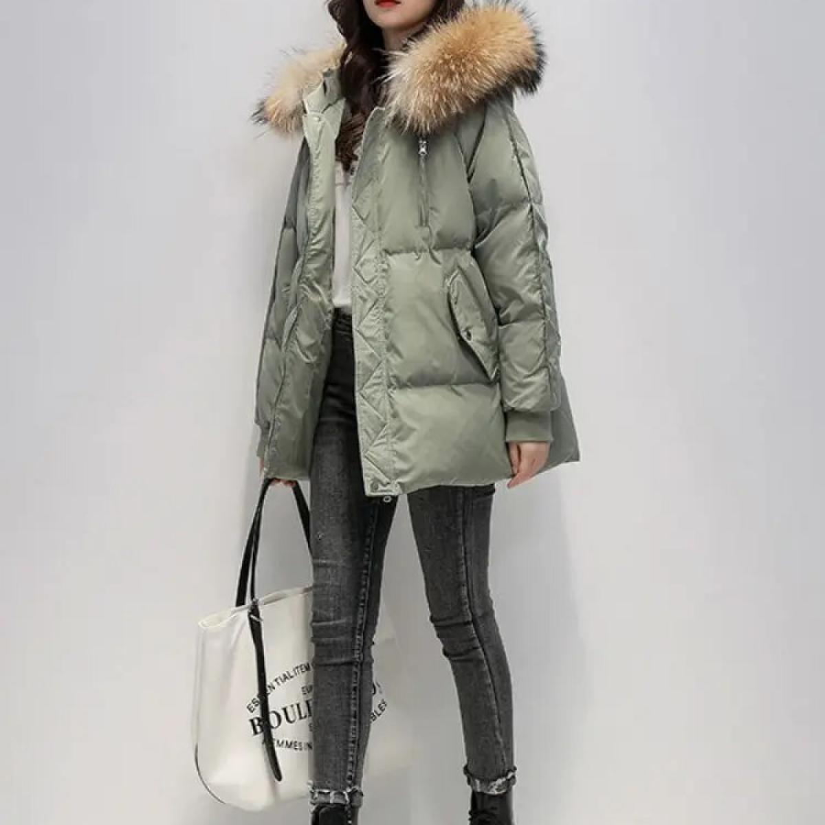 Winter New Hooded Coat Women Jacket White Fashion Casual Style Quilted Coats Women's  Cotton Padded Long Sleeve Top 2023
