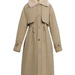 Manteau d'hiver pour femmes, manches longues, haut à revers, mi-long, manteaux amples matelassés, rétraction de la taille, veste
