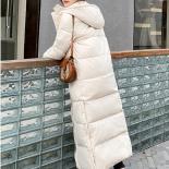 Thick Jacket Women New Long Hooded Warm Puffer Jacket Long Sleeve Top  Fashion Down Padding Parka Coat Woman Winter 2023