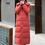 ז'קט עבה נשים חדש עם ברדס ארוך מעיל פחזנית חם שרוולים ארוכים אופנה מעיל פארקה פוך למטה אישה חורף 2023
