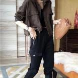 Giacca di jeans Moda donna Cardigan corto Manica lunga Top Autunno Nuovo abbigliamento da donna Cappotti di jeans larghi casual 