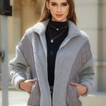 Manteau d'hiver chaud surdimensionné pour femme, veste matelassée épissée, vêtements décontractés avec fermeture éclair, Patchwo