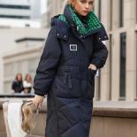 Winter Jackets Women Snow Coat Pockets Black Long Quilted Warm Parka Coat New Outwears Thick Padded Cotton Jacket For Wo