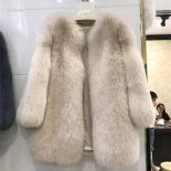 Manteau d'hiver en vraie fourrure de renard pour femme, pardessus épais et chaud, peau entière, 2022 véritable, couleur rose, fo