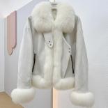 2023 New Fashion Winter Natural Fox Fur Collar Goose Down Coat Womens Loose Luxury Puffer Jackets Clothing