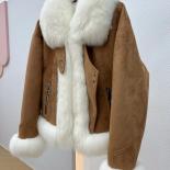 2023 nuova moda inverno collo in pelliccia di volpe naturale cappotto in piumino d'oca giacche imbottite di lusso allentate da d