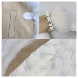 Women's Winter Jacket With Big Natural Fox Fur Collar White Goose Duck Down Lining Short Female Coats