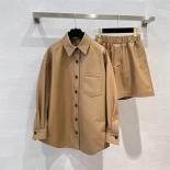 Women's Short Genuine Leather Jacket Pants Set Luxury 2022 New Lady Real Sheepskin Leather Jackets Coats