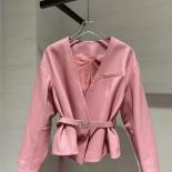 Short Length Coat Spring And Autumn 2022 New Fashion Imported Sheepskin Genuine Leather Women Jacket With Belt