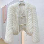 2023 Women Winter New Style Real Fox Fur Coat High Quality Warm Jacket Streetwear Coat