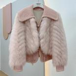  Fashion 2023 Natural Silver Fox Fur Coat Women High Quality Genuine Fox Fur Jackets